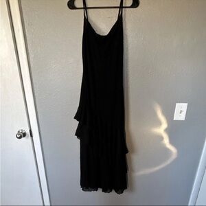 Chic Asymmetrical Black Dress